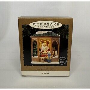 Hallmark 1995 Keepsake Magic Ornament Coming to See Santa Light Motion Voice